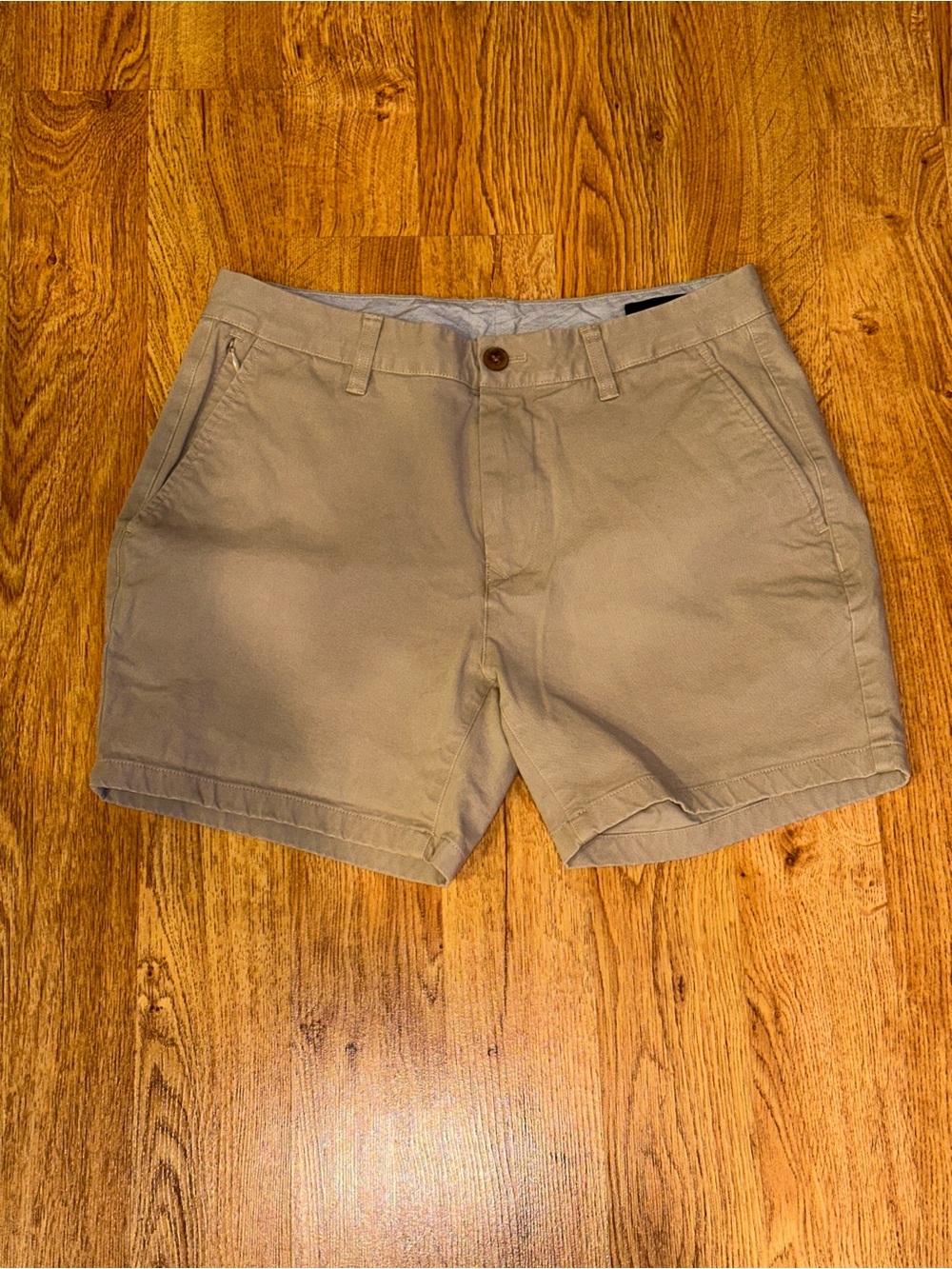 BONOBOS Beige Slim 5 Inch Chino Shorts Men’s 31 Waist Performance Preppy